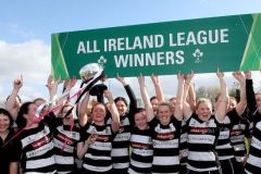 Women's All Ireland League Division 1 Final, Naas RFC, Kildare 12/4/2014
Old Belvedere vs Highfield
The Old Belvedere team celebrate 
Mandatory Credit ©INPHO/James Crombie
